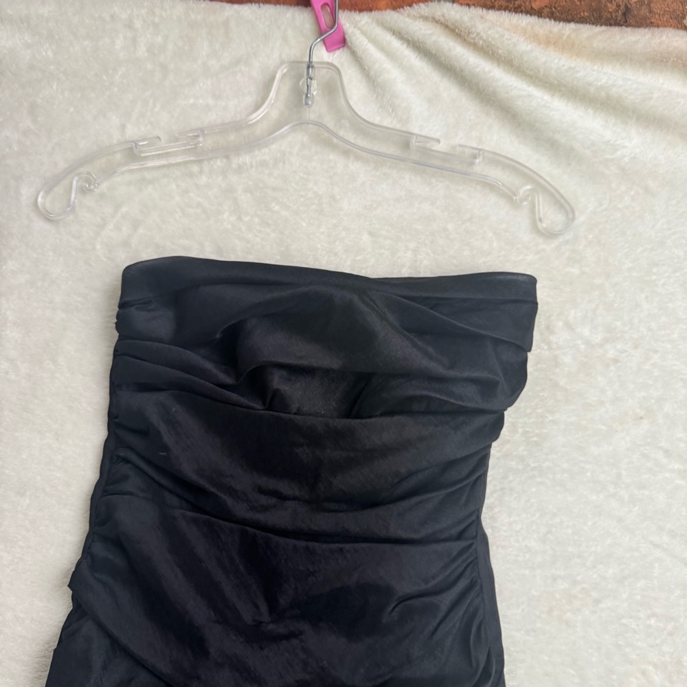 Celavie Collection Y2K Ruched Strapless Stretch Dress Mini Bodycon Eve Black XS - Picture 4 of 16